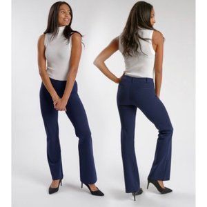 BetaBrand Dress Pant Yoga Pants Boot-Cut Classic Navy Stretch Career